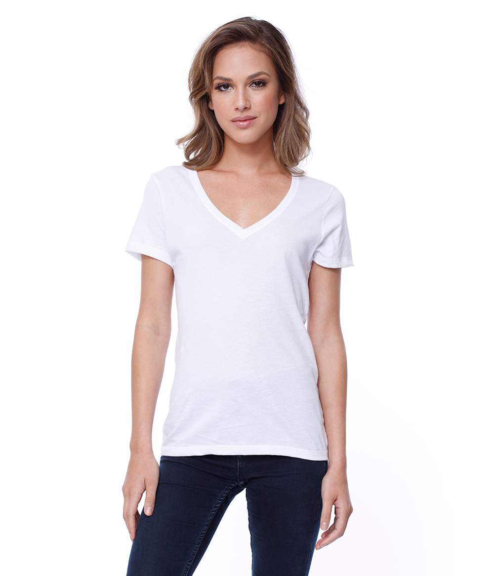 Womens Cotton V-Neck Tee | Staton-Corporate-and-Casual