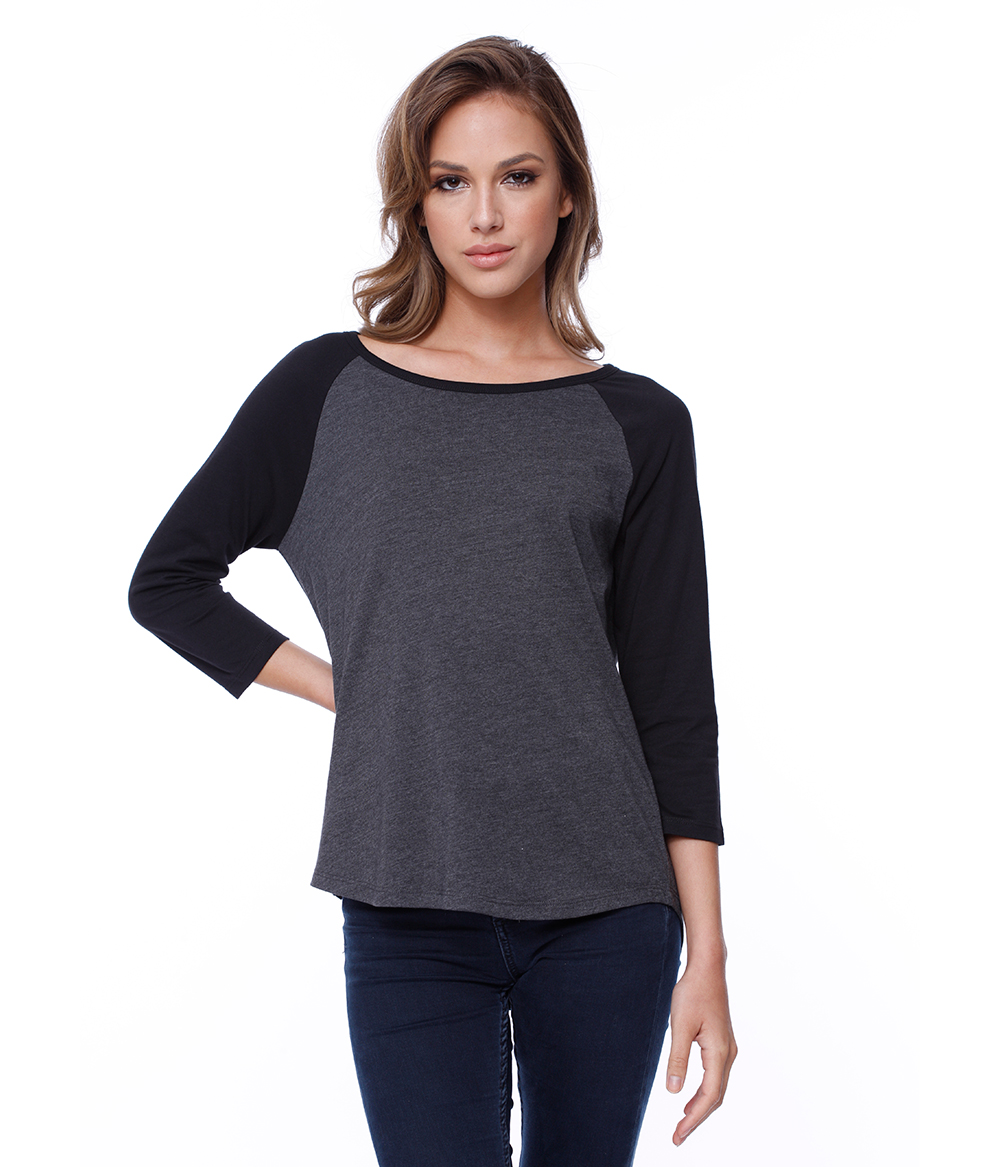 Womens CVC 3/4 Sleeve Raglan | Staton-Corporate-and-Casual