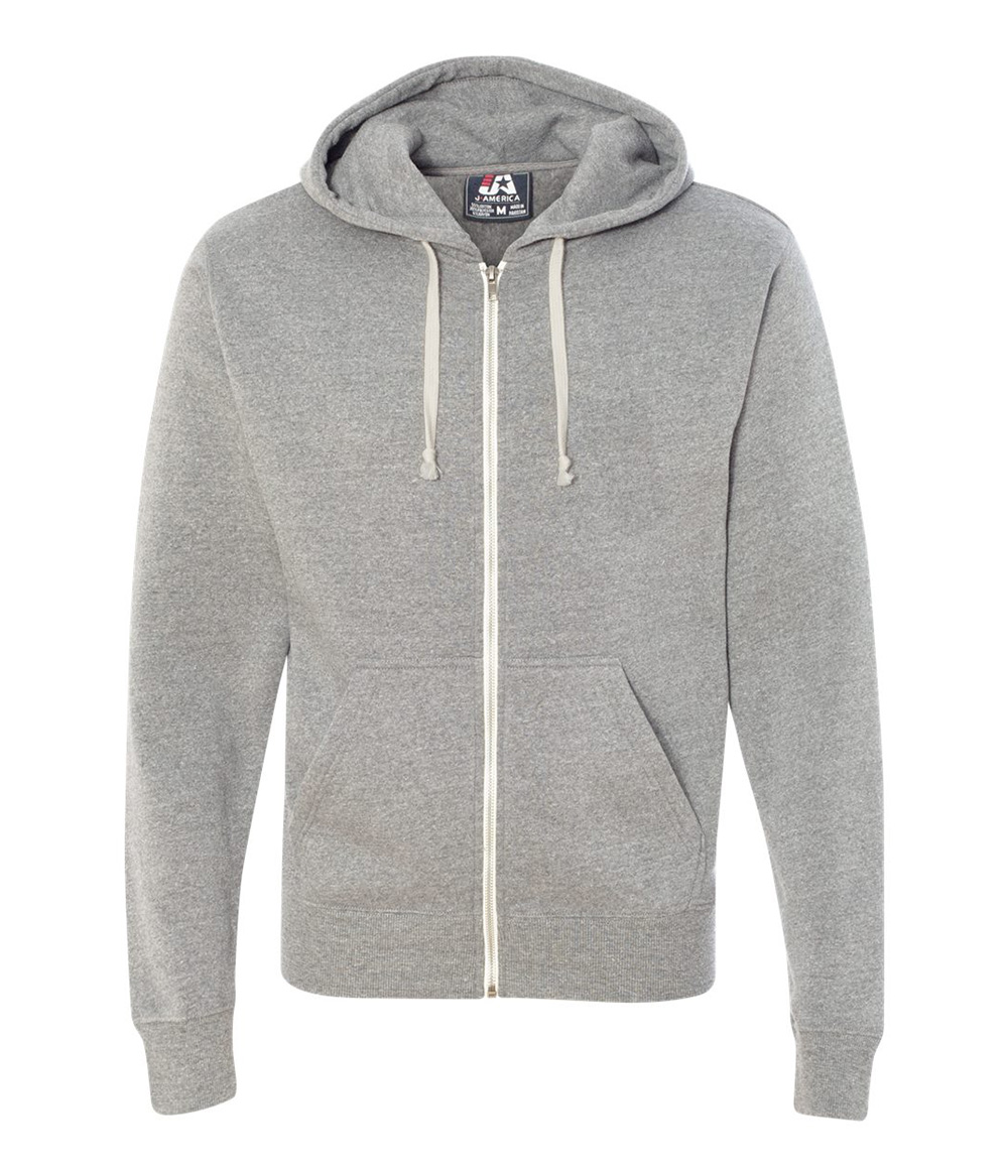 Triblend Full Zip Fleece Hood | Staton-Corporate-and-Casual