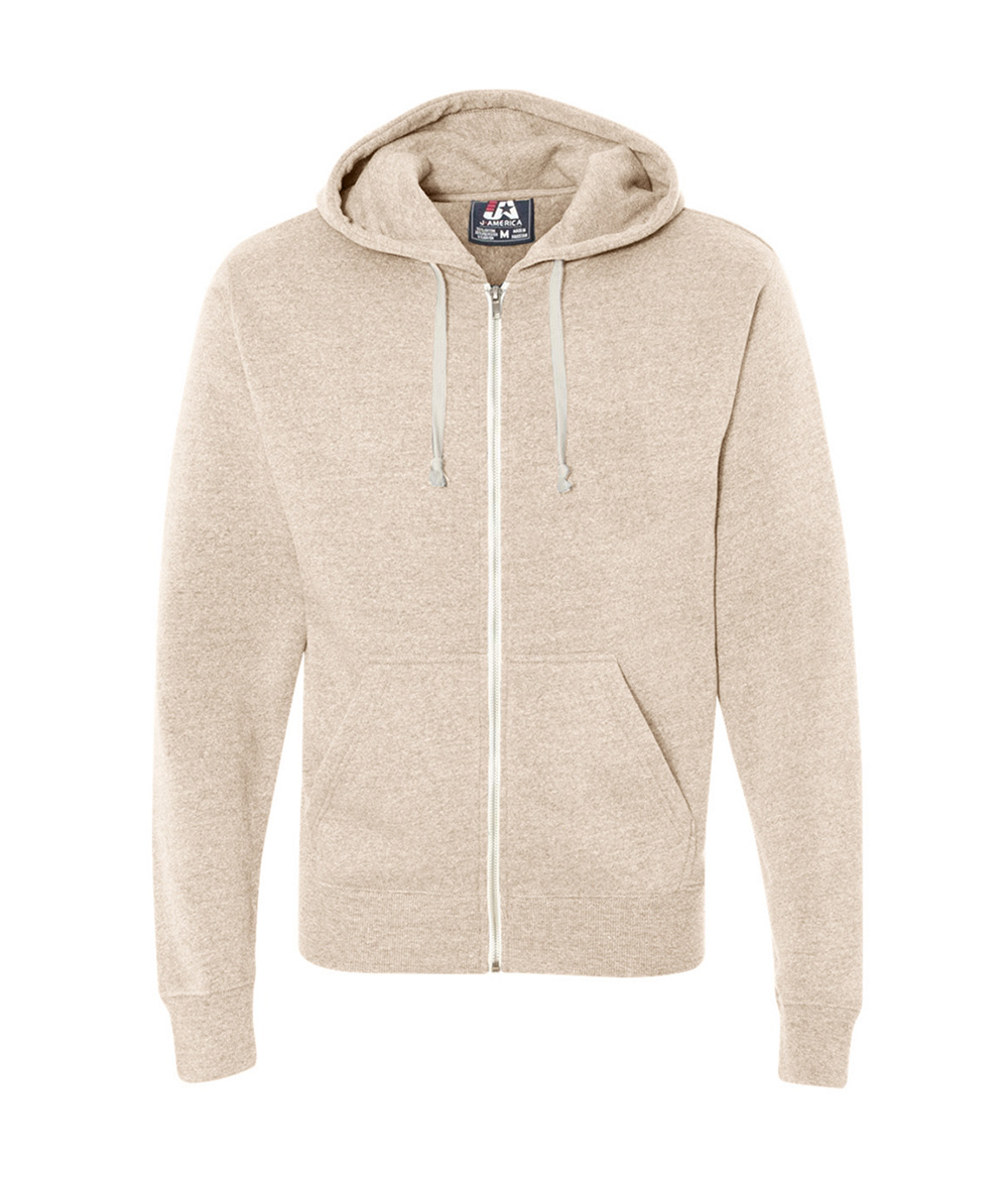 Triblend Full Zip Fleece Hood | Staton-Corporate-and-Casual