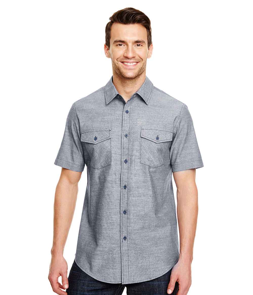 Mens Short Sleeve Chambray | For-Activewear