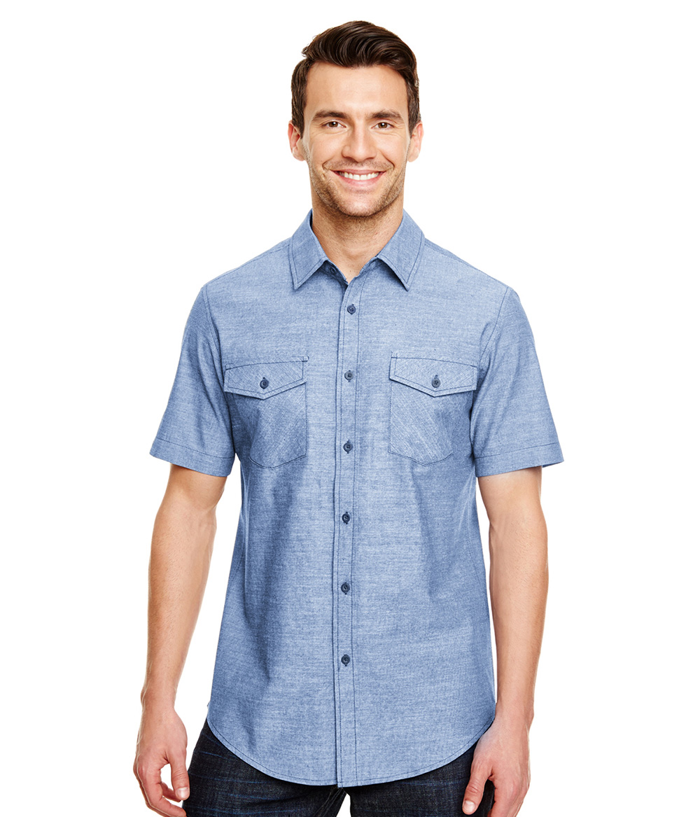 Mens Short Sleeve Chambray | Staton-Corporate-and-Casual