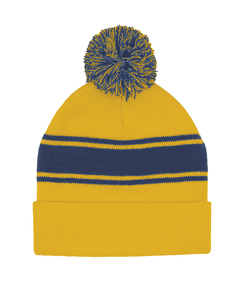 Striped Pom Beanie | Staton-Corporate-and-Casual