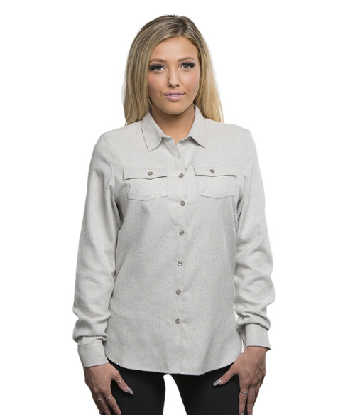 Ladies Solid Flannel | Staton-Corporate-and-Casual