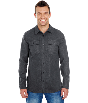 Mens Long Sleeve Solid Flannel