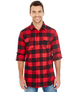 Mens Long Sleeve Plaid Flannel