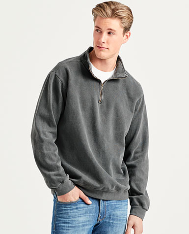 comfort colors quarter zip sweatshirt